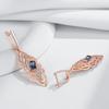 Kienl   Rose Gold Color Flower Dangle Earrings For Women Square Colorful Natural Zircon Accessories Daily Fine Jewelry