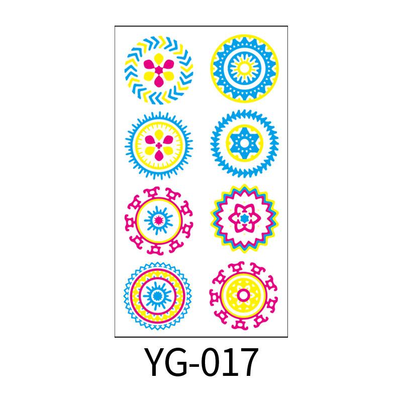 New creative tattoo stickers for bars, KTV, nightclubs, masquerade parties, neon UV fluorescent tattoo stickers