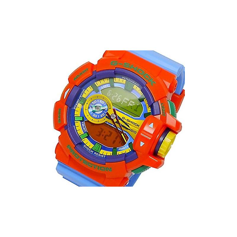 G-Shock Casio YOUTH serisi Lego oyuncak renk eşleşmesi moda trendi retro kontrast renk klasik ibre çift ekran darbeye dayanıklı antimanyetik GA-400-4