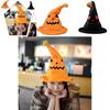 Halloween Electric Pumpkin Elf Hat Ghost Festival Party Costume Plush Toy Yellow 30*30*40cm Black 30*30*40cm