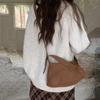 Trendy Design Luxury Suede Leather Retro Soft Leather Girl Motorcycle Underarm Bag Faionable Casual Hobo Bag