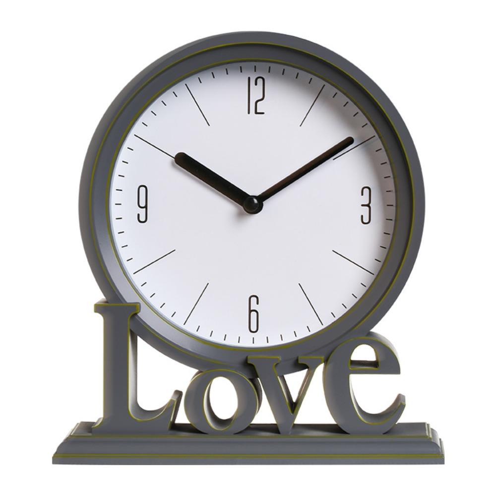 Fashion Vintage Style Desk Clock High Quality Battery Powered Non Ticking Clock Silent Convenient Round Pointers Clock Travel