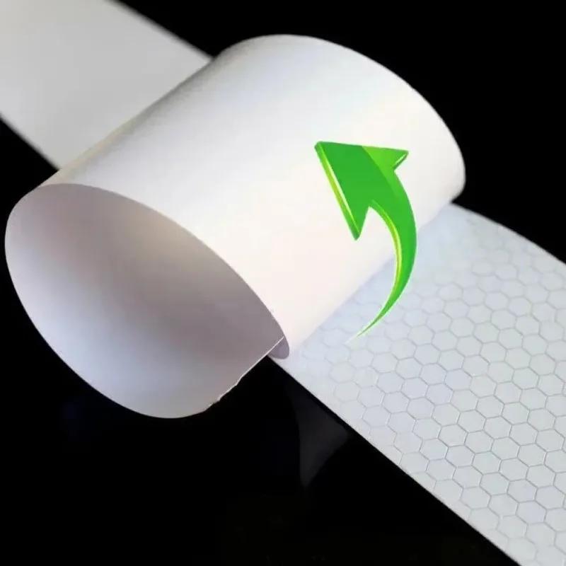 Bande Réfléchissante pour Voiture 5cmX3m Décoration Autocollants Avertissement Sécurité Voiture Film Bande Réfléchissante Réflecteur Voiture Autocollant Accessoires Voiture Extérieur
