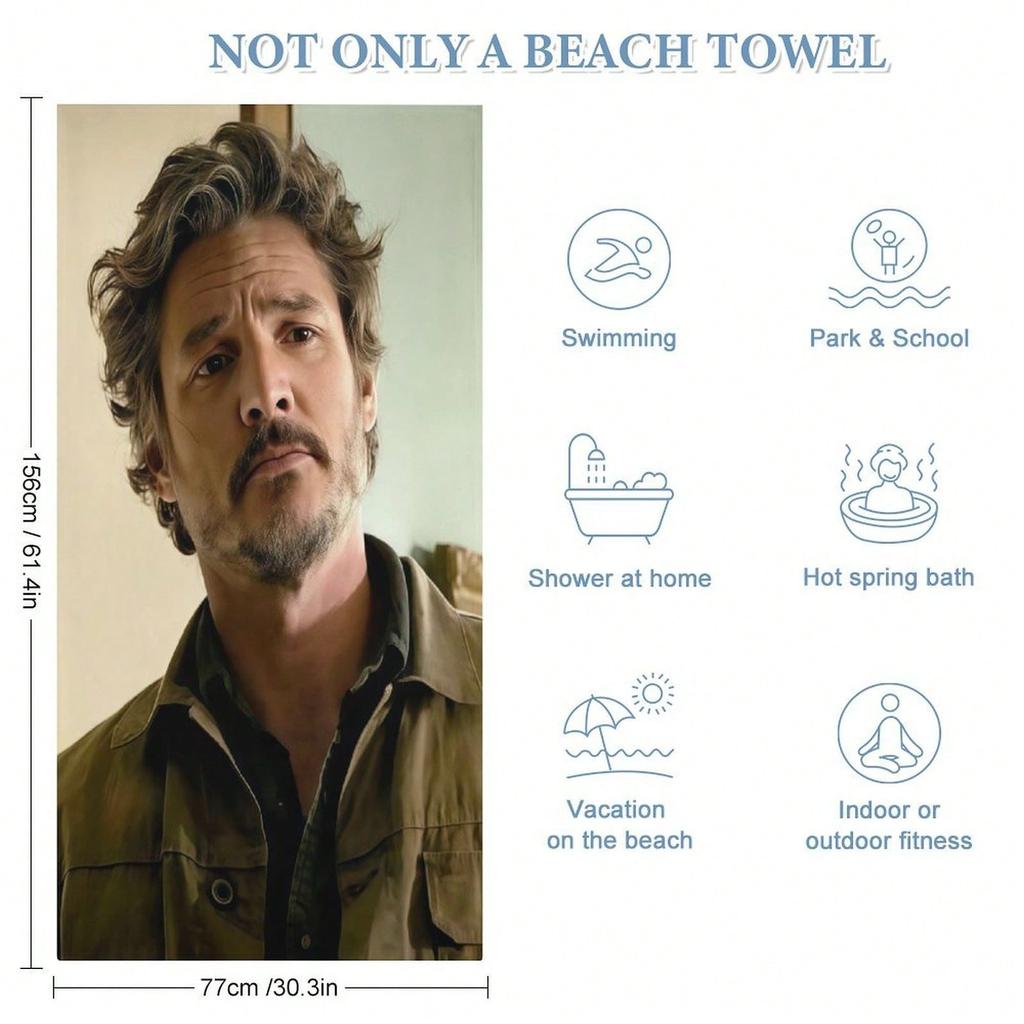 P-Pedro P-Pascal Beach Towel Bath Towels Bathroom Sauna Spa Playa Swimming Pool Baby For Home Travel Microfiber Quick Drying Gym