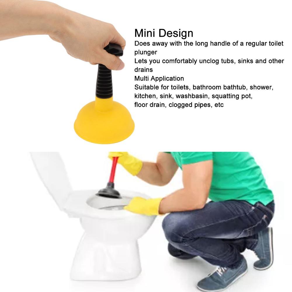 Space Saving Mini Drain Plunger Ergonomic Grip Bathroom Cup Plunger Sink Plunger Kitchen Sink