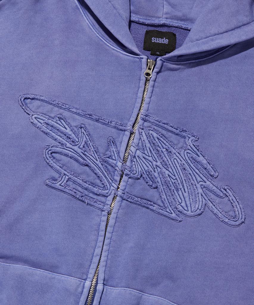 Suade Loose Suade Hood Zip Up [Pigment Purple]