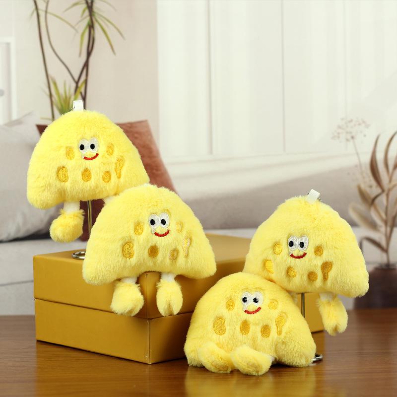 And Creative Fun Cheese Sandwich Plush Keychain Cute Accessory Couples For