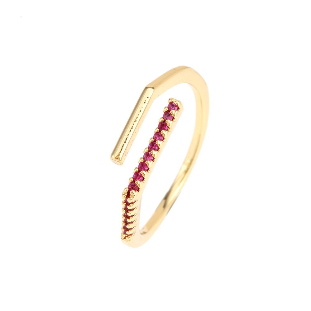 2024 Women's Minimalist Geometric Zircon Ring - Gold-Plated Luxury Design