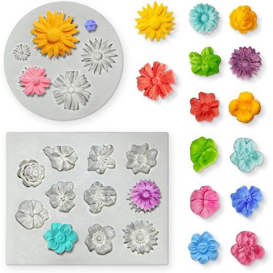 3 Pcs Strawberry Mold 3D Baking DIY Silicone Fruit Fondant Chocolate Mold for Cupcake Shortcake Cake Topper Decoration Candy Jelly Clay