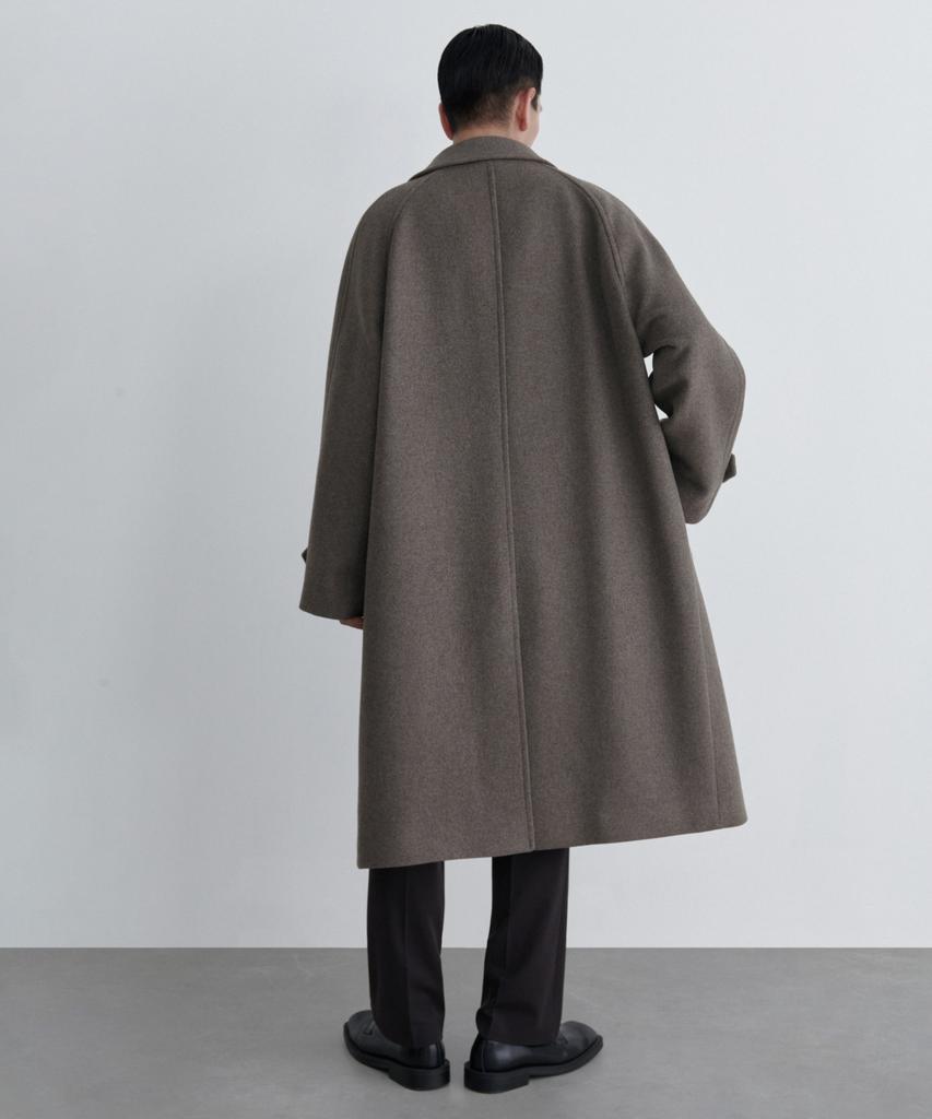 Musinsa Standard Cashmere Blend Oversized Balmacaan Coat [Taupe]