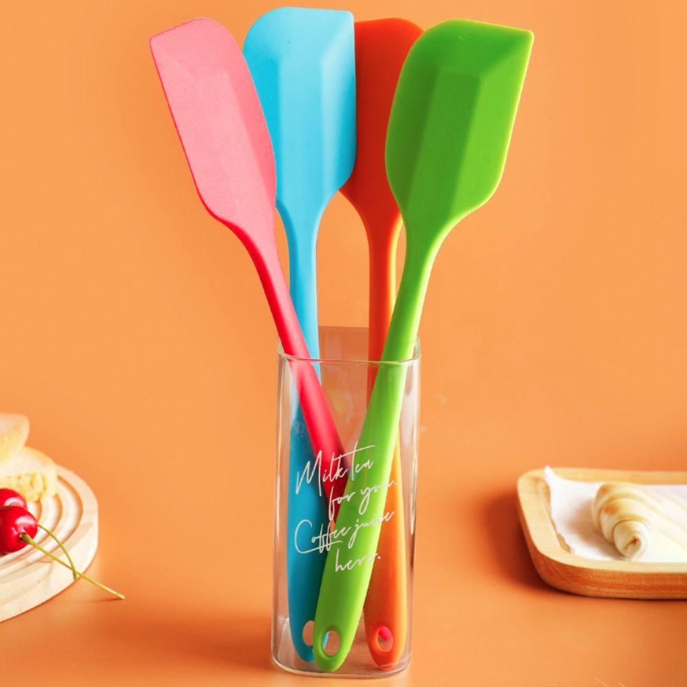 4pcs Food Grade Silicone Baking Spatula Heat Resistant Butter Mixer Baking Cream Scraper  Bakery