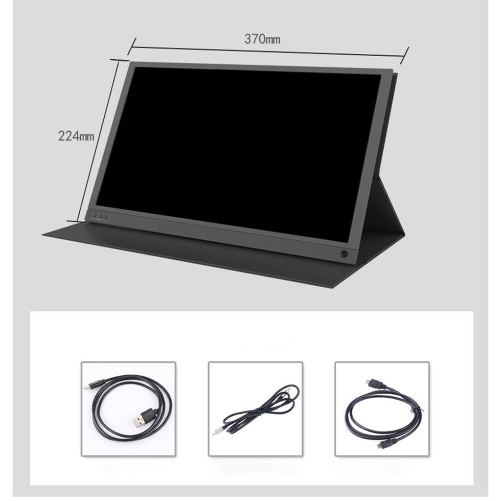 15,6-calowy Przenośny Monitor Zewnętrzny Wyświetlacz dla Telefonu Laptopa PC Switch PS4 Gaming