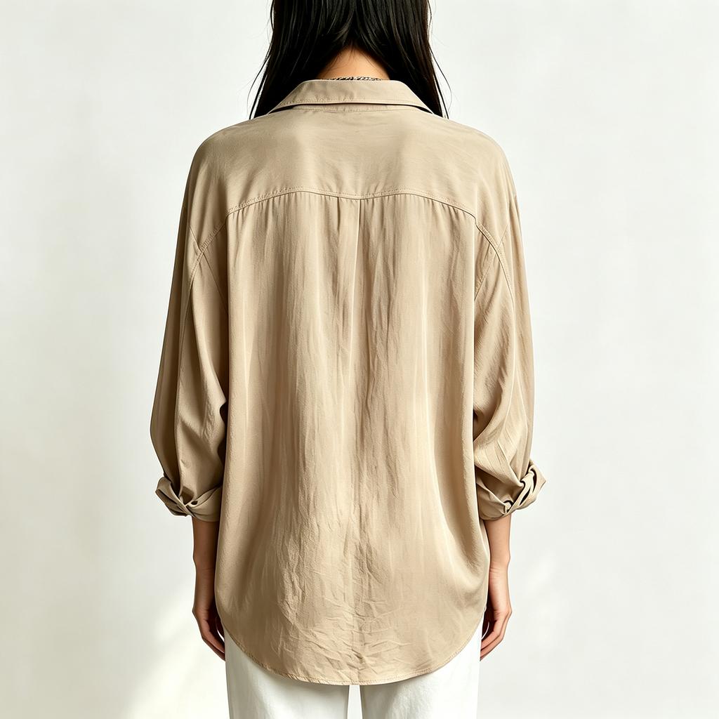 Women's Casual Button-Up Long Sleeve Shirt Blouse for Everyday Wear and Outings