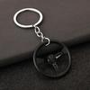 3-Spoke Race Car Steering Wheel Keychain - Zinc Alloy Metal Keyring for Men, Creative Racing Gift Accessories