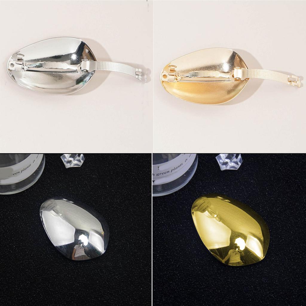 Simple Alloy Hairpins Cute Hair Barrettes Metal Eggshell Side Hair Side Clip Fashion Accessories for Women Girls