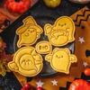 5Pcs Biscuits Mold Halloween Specter Cookie Cutter Biscuits Fondant Cookie Stamp Kitchen Tool Party Supplies