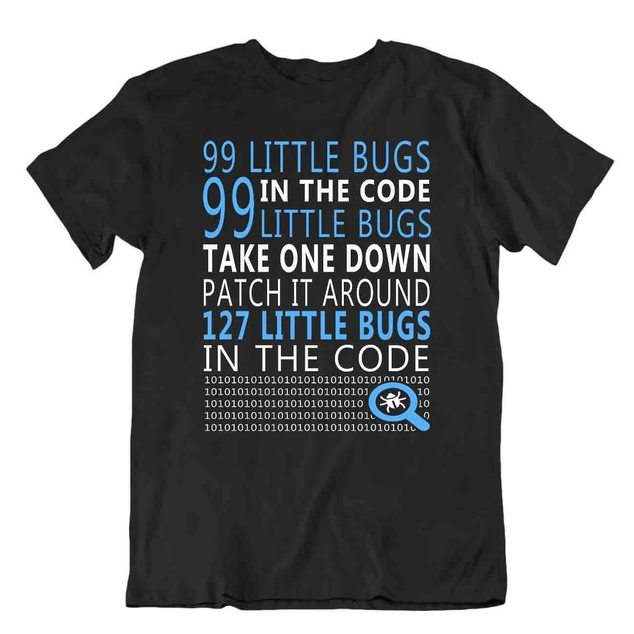 Little Bugs In Code Tshirt Networking Tee Novelty Apparel Shirt 2XL