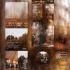 Retro Forest Cabin Rainy Day PET Die-Cut Tape: Window Scene Collage Decoration