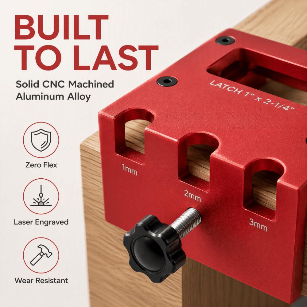 Clamp On Design Door Latch Mortise Tool Aluminum Alloy Mortise Template Kit  For Wood Doors