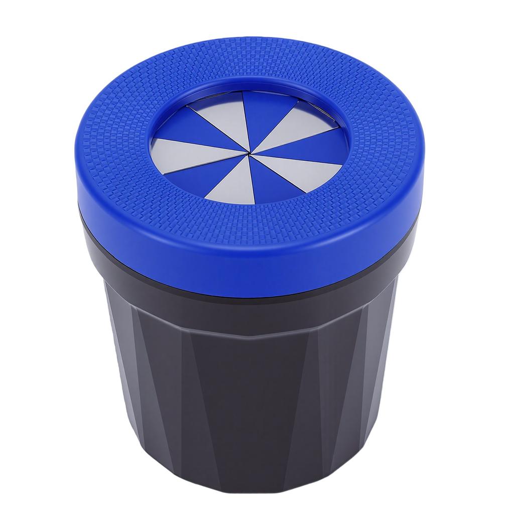 Mini Car Trash Can Desktop Garbage Bin with Cleaning Brush Suction Cup for Vehicles Home Office
