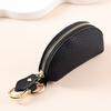 Mehrzweck-Mini-Tasche aus genarbtem Leder, Reißverschluss-Schlüsselhalter mit Clip, Organizer für Autoschlüssel, Münzen, Ohrhörer & Kleines Zubehör