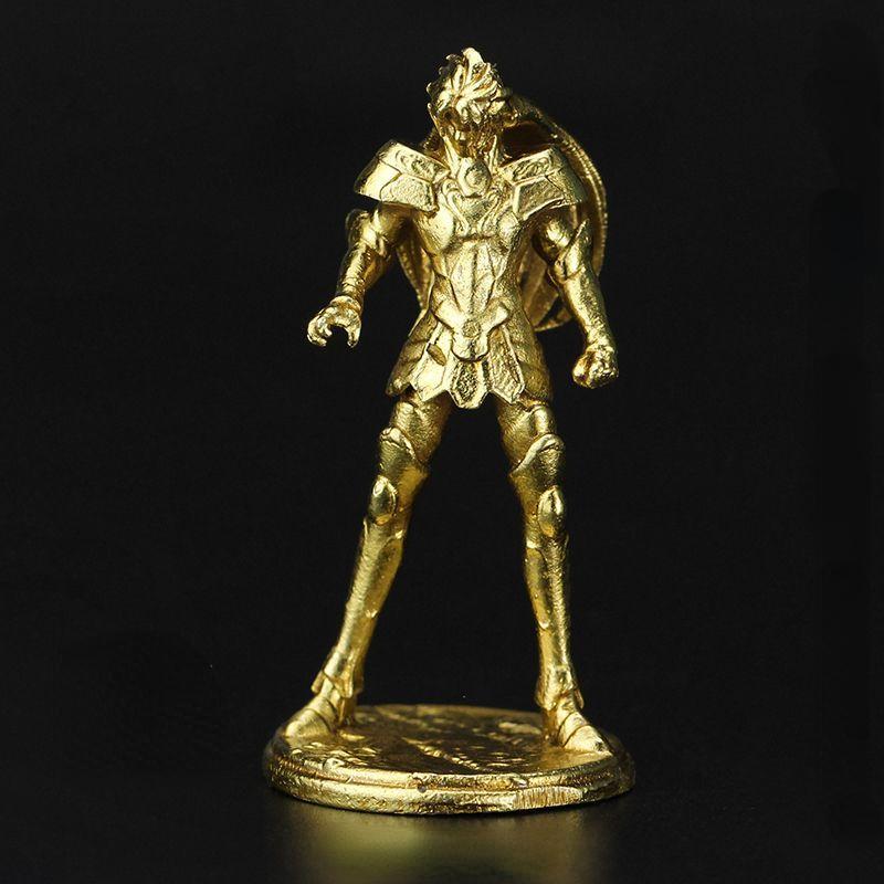 5cm Anime Saint Seiya Figures Metal Brass Zodiac Sign Soldier Model Toys Board Game Chess Pieces Ornaments Christmas Gift