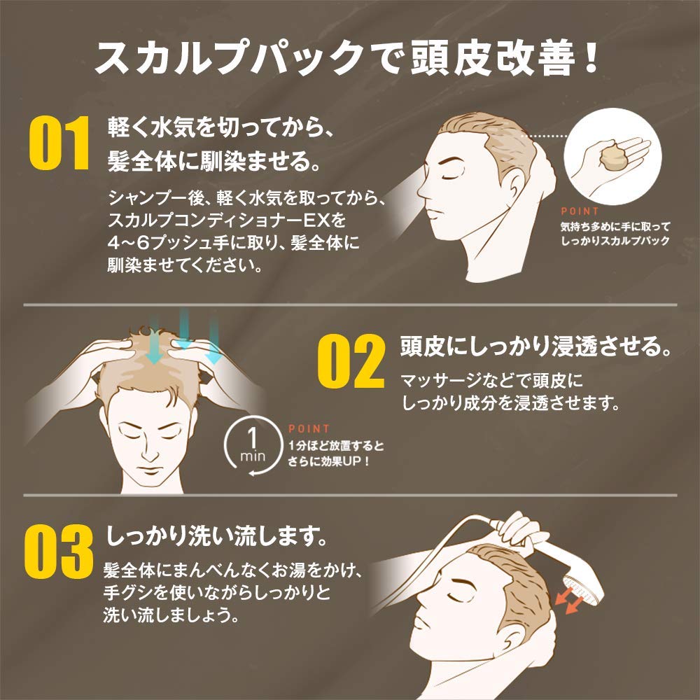 Keftor Refill Conditioner Scalp Care Treatment for Men After Shampooing 500g X 3 Men's