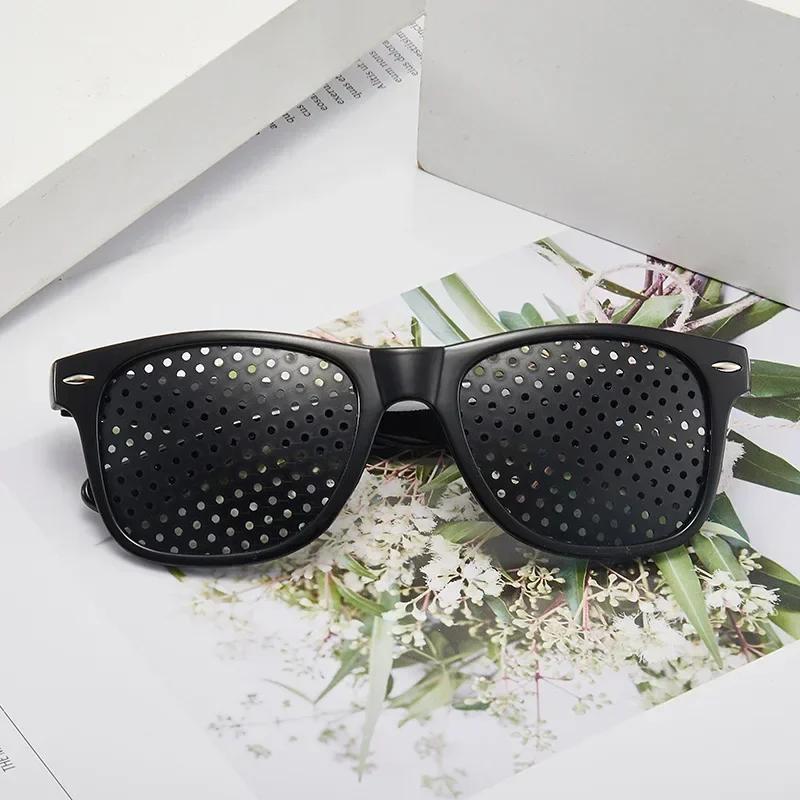 Anti-myopia Astigmatism Glasses Vision Correction Fatigue Pin Hole Sunglasses with Holes for Men Women Eyesight Improvement