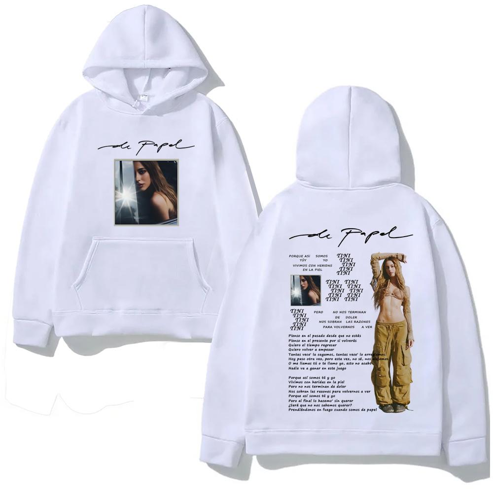 TINI -De Papel Hoodie Graphic Printing Fleece Sweatshirts Singer's Same Style Clothing Long Sleeve Pullovers