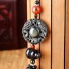 Obsidiana Naturale Accessorio per Auto Sicuro Viaggio Benedizione Ciondolo Specchietto Retrovisore Auto Ornamenti Regalo di Compleanno Decorazione Auto