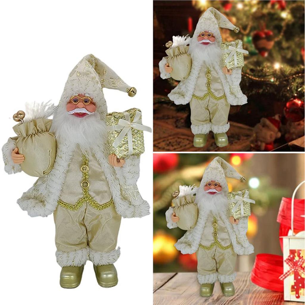 Vánoční sedící stojící figurky Santa Clause Panenka Roztomilá 12 palců Vánoční stromek Ozdoba na párty Stůl Kancelář Krb Domácí dekorace