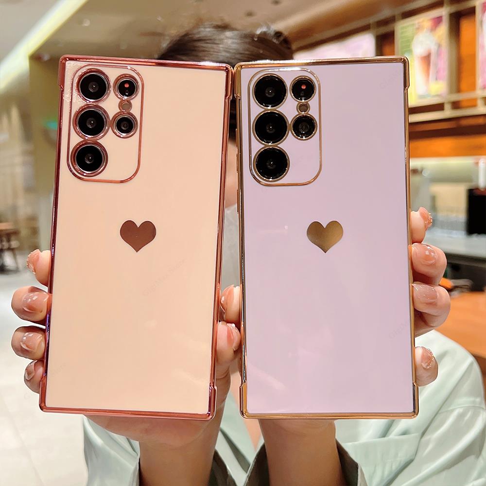 Solid Plating Linsebeskyttelsesdeksel For Samsung Galaxy A52s A52 S A53 5g S22 Ultra S21 S20 Fe Plus A12 4g A13 M12 Mykt Deksel