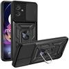 Armored Case for Motorola Moto G54 5G, CamShield Slide, Black
