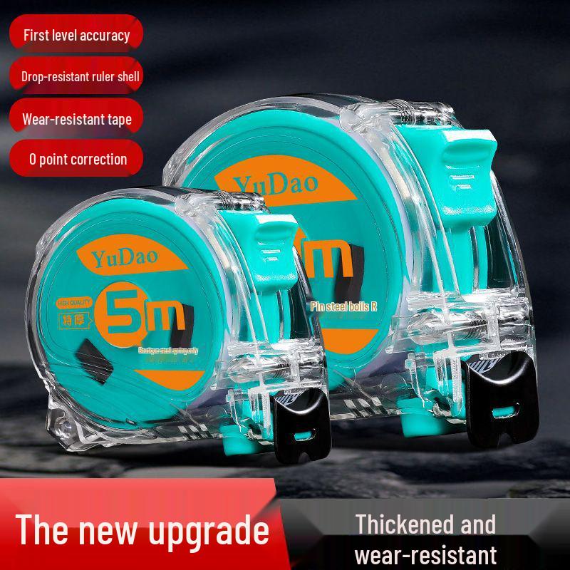 High-Precision Durable Tape Measure, 3m / 5m / 10m, Thickened Drop-Proof Transparent Shell Steel Ruler.