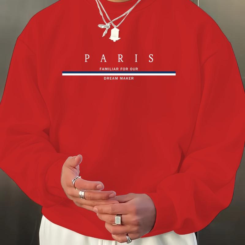 Neck Sweatshirt, Durable & Eco-Friendly, Ideal for Long-Term Daily Wear XXL красный