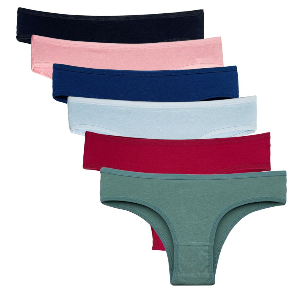 

5 шт./компл. Жіночі бавовняні трусики Сексуальна мереживна білизна З низькою посадкою Нижня білизна Дівочі сліпи M-XL Підштанці XL(70-80kg)&5pcs