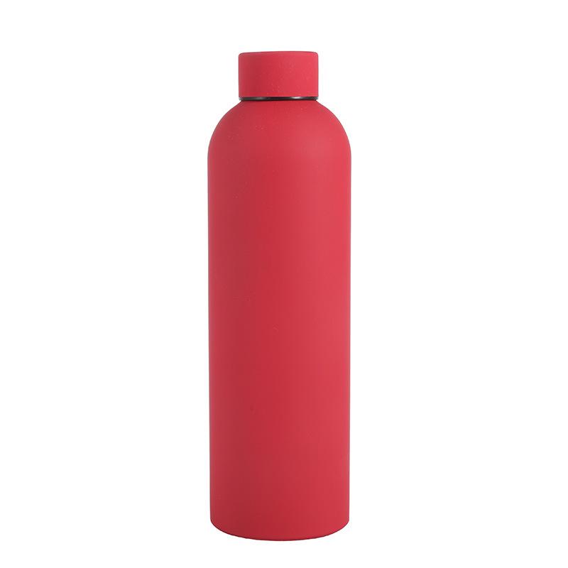 750ml Frosted Stainless Steel Sports Thermos Bottle with Narrow Mouth