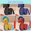 Chinese Zodiac Year Of The Horse Plush Toy With Necklace And Tassel Decorations For New Year Gifts