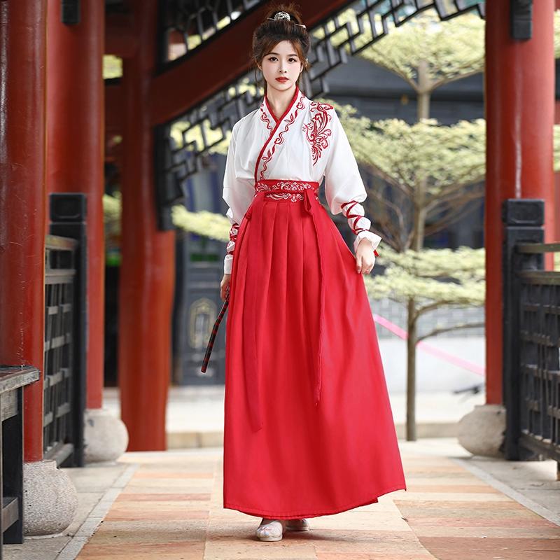 Chinese Martial Arts Style Hanfu Xiake One-piece Skirt For Men And Women's Daily Outfits