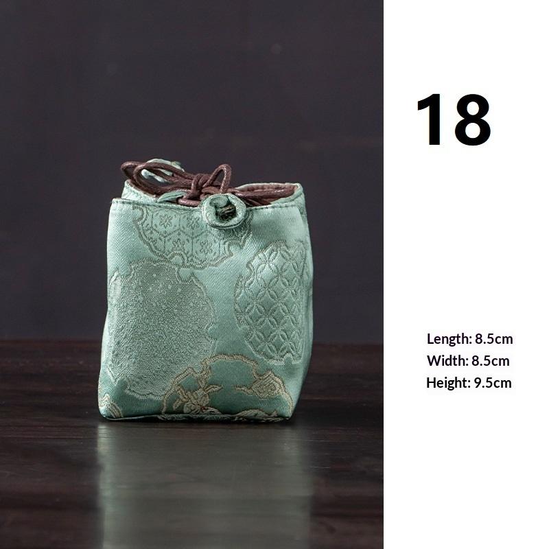 Tea Set Storage Bag Chinese Style Thickened Multi-Functional Teapot Cloth Pouch Protective Portable for Holiday Trips