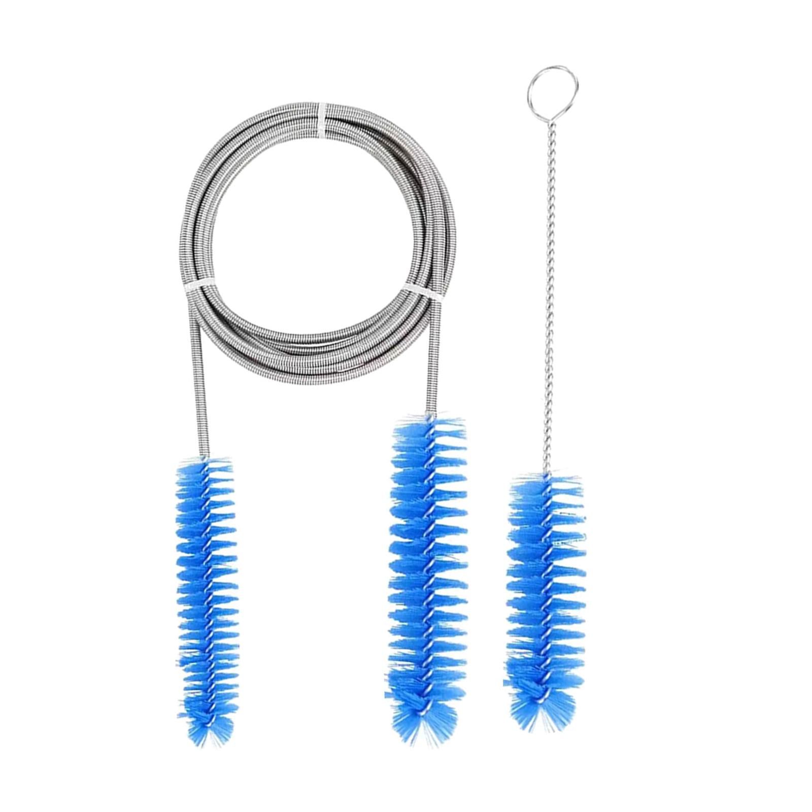 

Набір гнучких сталевих щіток на пружині з двома кінцями для акваріумів, шланги фільтра та лабораторні трубки, інструмент для чищення та обслуговування A синій