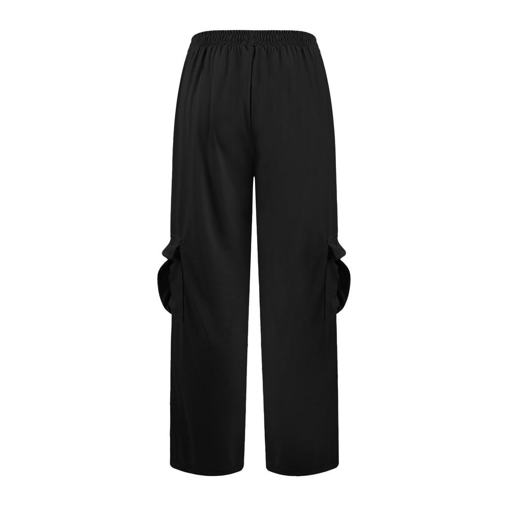 Women's Winter Sweatpants Solid Color Casual Pants Women's Fleece Sweatpants Wide Leg Straight Pants