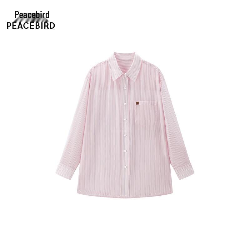Женская полосатая рубашка PEACEBIRD из смесовой лиоцелловой ткани M