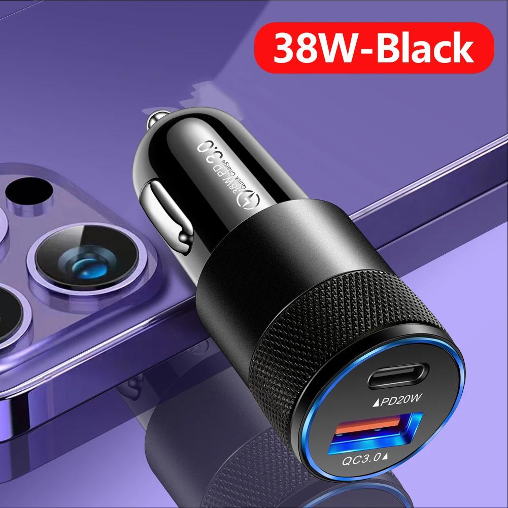 15/15.5W/38W Cigar Lighter Charger 2/3/5 Ports Car Fast Chargercigar Jack Type-C Usb Cigar Lighter Adapte 12v Car Usb Charger