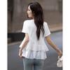 Demana Lightweight Sorona Ruffle Trim Short Sleeve T-Shirt