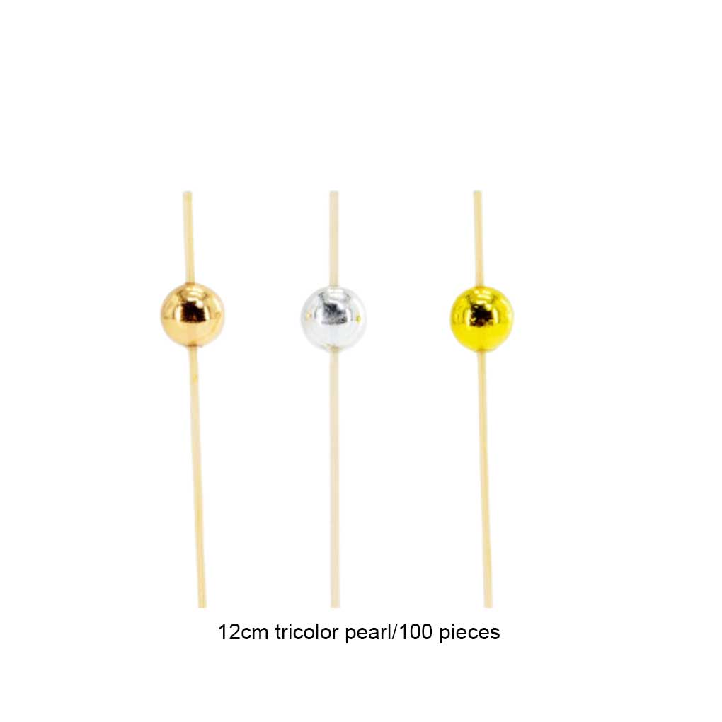 100Pcs Creatively Disposable Skewers Sticks Assorted Fruit Bamboo Cocktail Cake Toothpicks Food Party Accessory