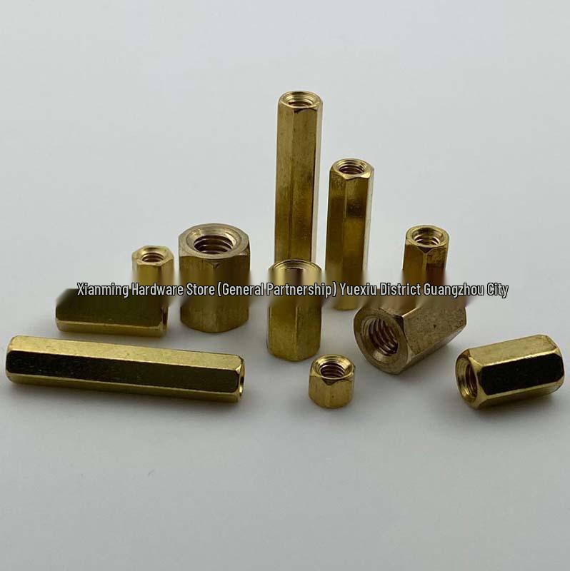 Eco-Friendly Hexagonal Brass Double-Through Standoff Nut (M3, M4, M5 Series)