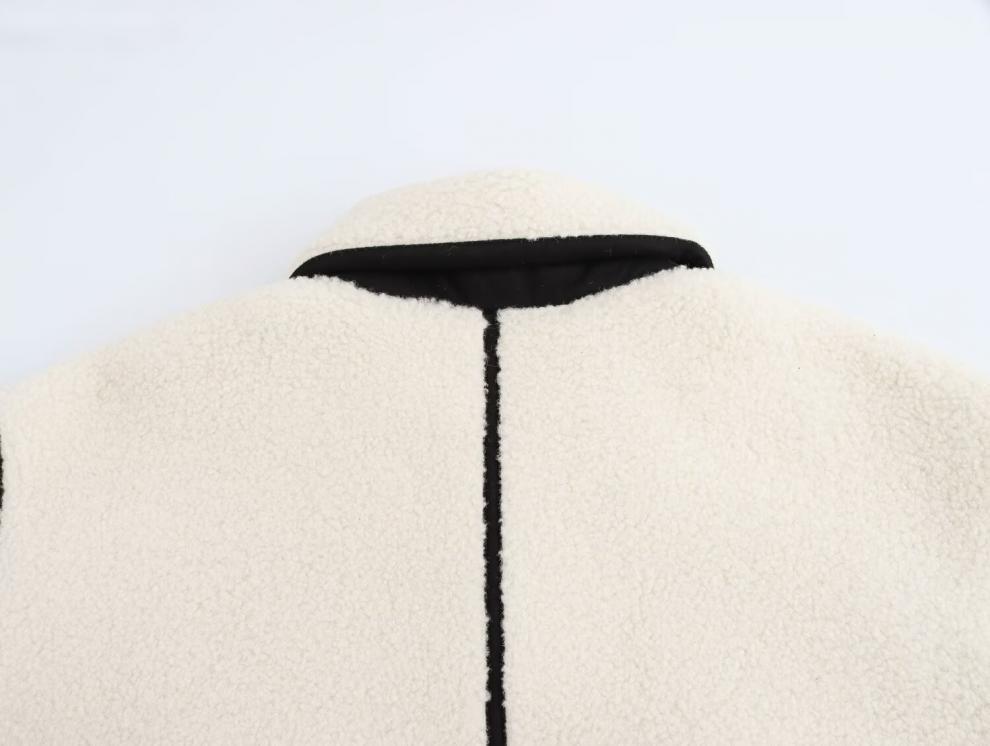Winter European & American High Street Style Women's Fleece Double-Sided Jacket Coat