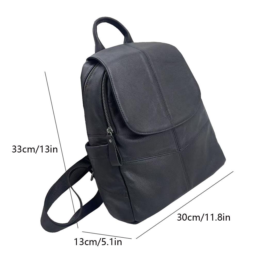 Leather Women'S Bag Backpack Women'S Premium Sense Large Capacity Versatile Backpack College Wind Backpack