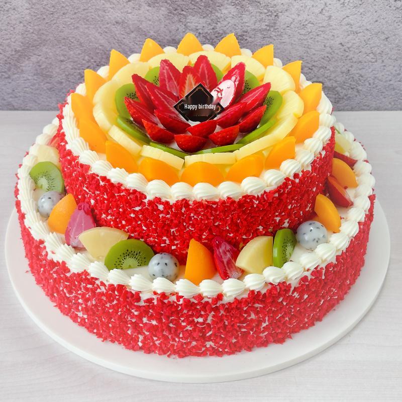 2025 Europäisches zweistöckiges Obstkuchenmodell für Ausstellungszwecke